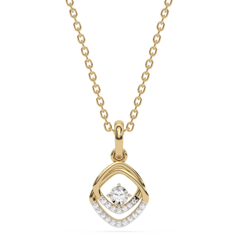 Nirvana 9ct YG 0.07ct Diamond GHI1 Pendant