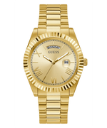 Guess Gold Tone Case Gold Tone Stainless Steel Watch