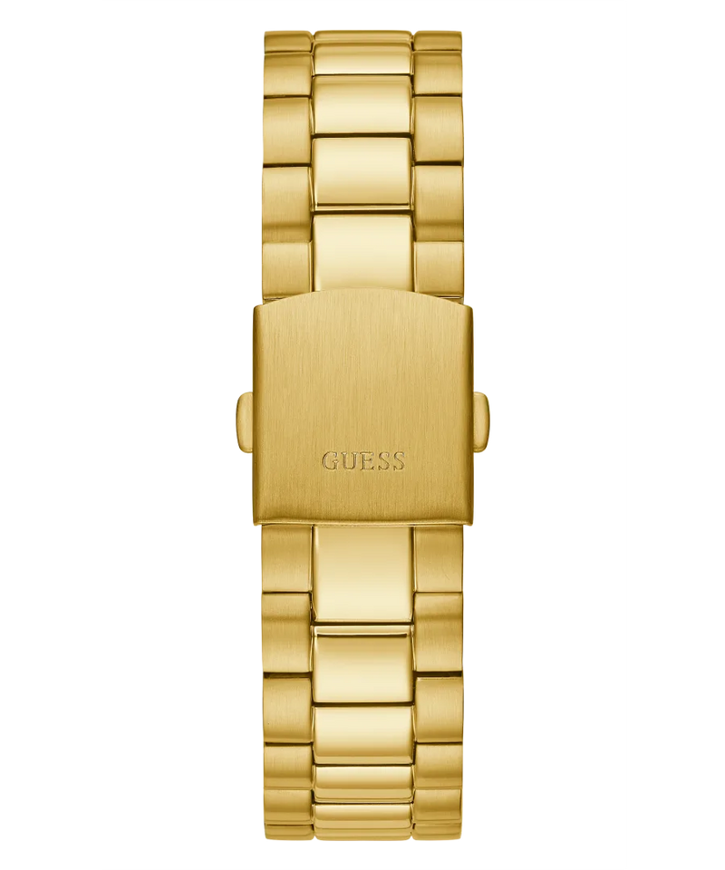 Guess Gold Tone Case Gold Tone Stainless Steel Watch