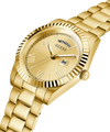 Guess Gold Tone Case Gold Tone Stainless Steel Watch