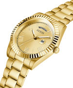 Guess Gold Tone Case Gold Tone Stainless Steel Watch