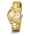 Guess Gold Tone Case Gold Tone Stainless Steel Watch