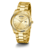 Guess Gold Tone Case Gold Tone Stainless Steel Watch