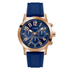 Gues Mens Blue Rose Gold Watch