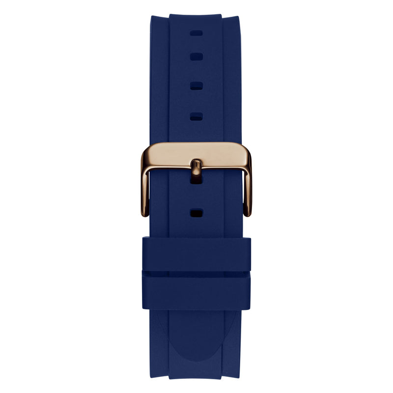 Gues Mens Blue Rose Gold Watch