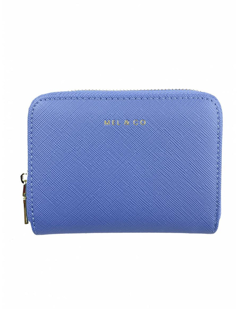 Saffiano-Effect Zip-Around Coin and Card Holder