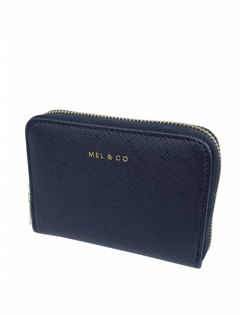 Saffiano-Effect Zip-Around Coin and Card Holder