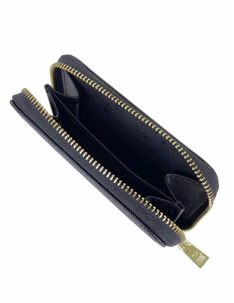 Saffiano-Effect Zip-Around Coin and Card Holder