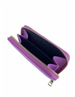 Saffiano-Effect Zip-Around Coin and Card Holder