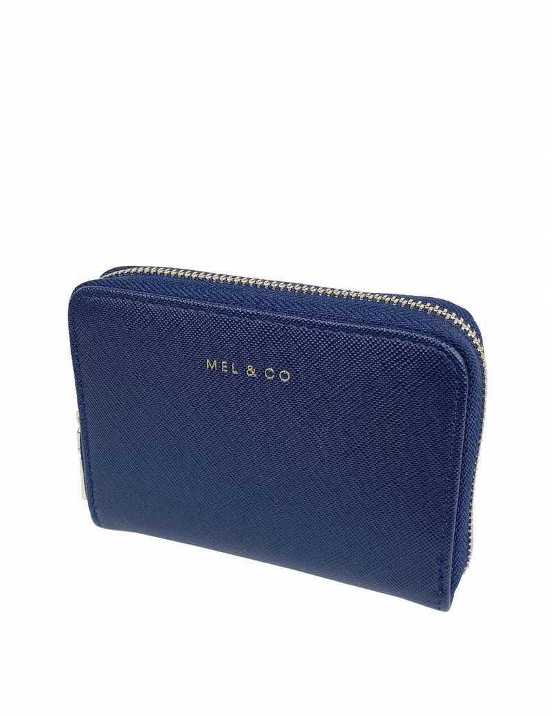 Saffiano-Effect Zip-Around Coin and Card Holder