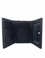 Saffiano-Effect Compact Tri-Fold Wallet