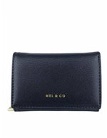 Saffiano-Effect Compact Tri-Fold Wallet