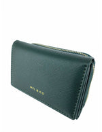 Saffiano-Effect Compact Tri-Fold Wallet