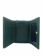 Saffiano-Effect Compact Tri-Fold Wallet