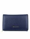 Saffiano-Effect Compact Tri-Fold Wallet