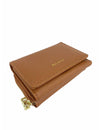 Saffiano-Effect Compact Tri-Fold Wallet