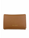 Saffiano-Effect Compact Tri-Fold Wallet