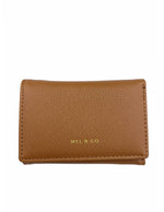 Saffiano-Effect Compact Tri-Fold Wallet