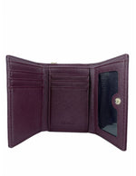 Saffiano-Effect Compact Tri-Fold Wallet