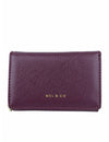 Saffiano-Effect Compact Tri-Fold Wallet