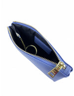 Saffiano-Effect Coin Pouch with Keyring