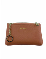 Saffiano-Effect Coin Pouch with Keyring