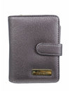 Saffiano Leatherette Bifold Side Zipped Compartment Wallet