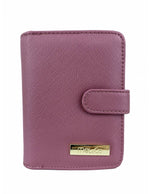 Saffiano Leatherette Bifold Side Zipped Compartment Wallet