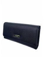 Mel & Co Saffiano Leatherette Tri-Fold Long Wallet