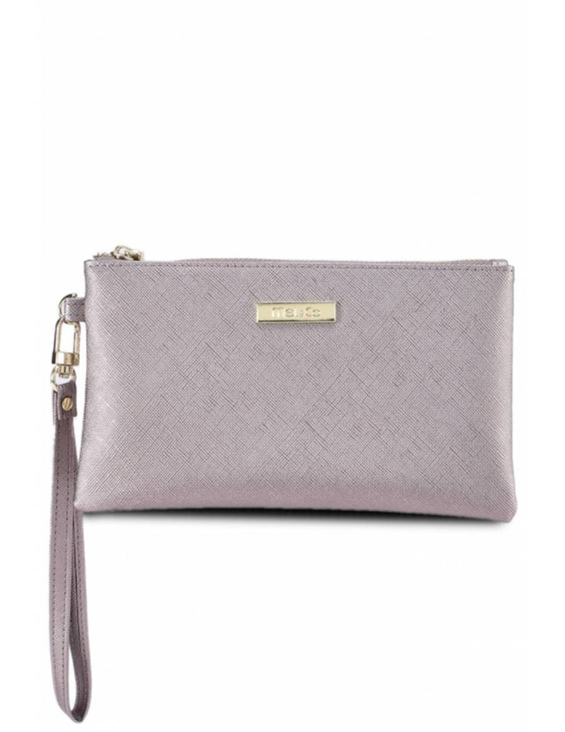 Mel & Co Saffiano Leatherette Wristlet Pouch