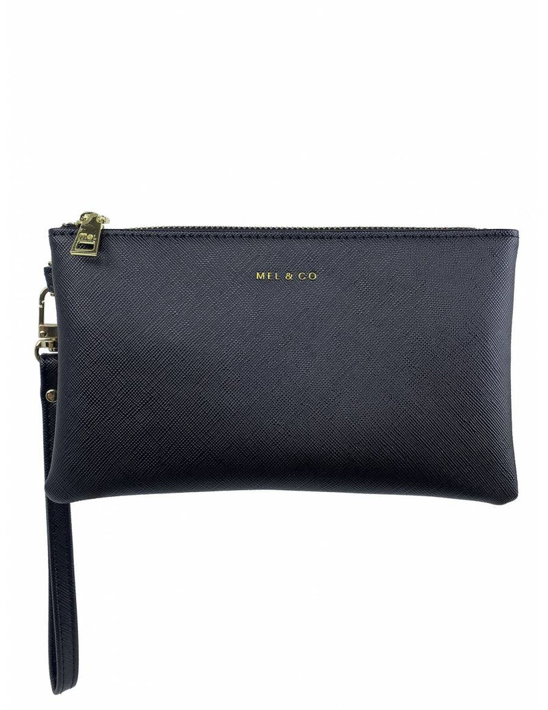 Mel & Co  Saffiano-Effect Wristlet Pouch