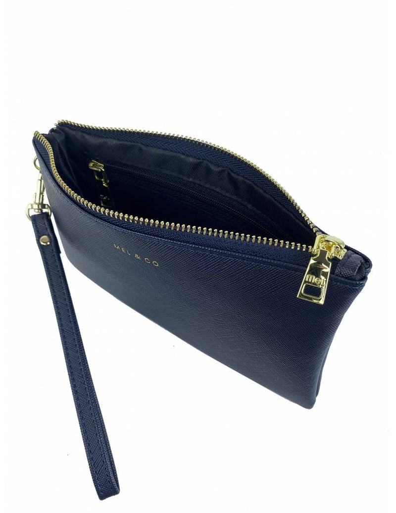 Mel & Co  Saffiano-Effect Wristlet Pouch