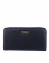 Mel & Co Saffiano Leatherette Zip-Around Long Wallet