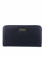 Mel & Co Saffiano Leatherette Zip-Around Long Wallet