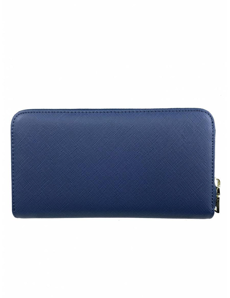 Mel & Co Saffiano Leatherette Zip-Around Long Wallet