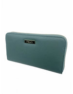 Mel & Co Saffiano Leatherette Zip-Around Long Wallet