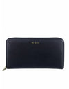 Saffiano-Effect Zip-Around Long Wallet