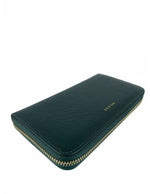 Saffiano-Effect Zip-Around Long Wallet