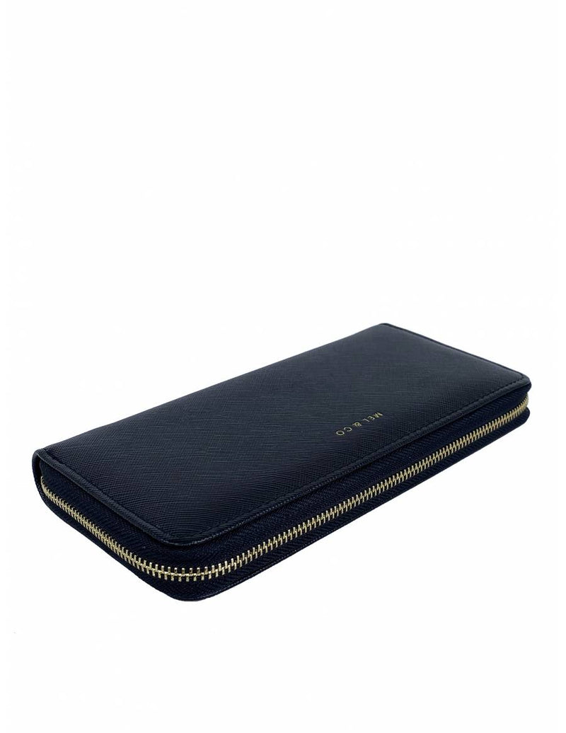 Mel & Co Saffiano-Effect Zip-Around Wallet