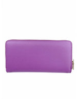 Mel & Co Saffiano-Effect Zip-Around Wallet