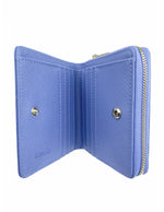 Saffiano-Effect Snap Wallet With Zip-Around Compartment