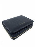 Saffiano-Effect Snap Wallet With Zip-Around Compartment