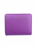 Saffiano-Effect Snap Wallet With Zip-Around Compartment