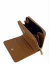 Saffiano-Effect Snap Wallet With Zip-Around Compartment