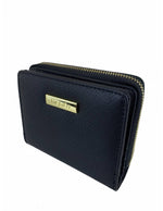 Saffiano Leatherette Bifold Snap Wallet With Zip-Around Compartment