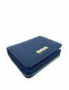 Saffiano Leatherette Bifold Snap Wallet With Zip-Around Compartment