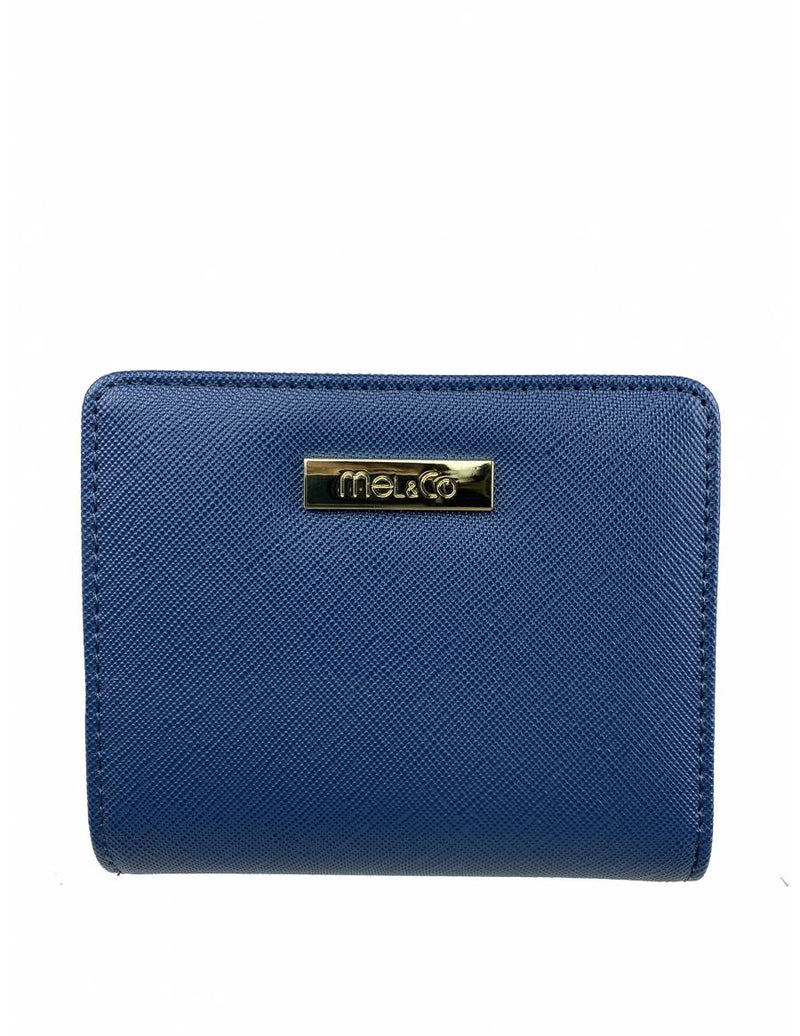 Saffiano Leatherette Bifold Snap Wallet With Zip-Around Compartment