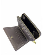 Saffiano Leatherette Bifold Snap Wallet With Zip-Around Compartment