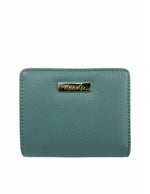 Saffiano Leatherette Bifold Snap Wallet With Zip-Around Compartment