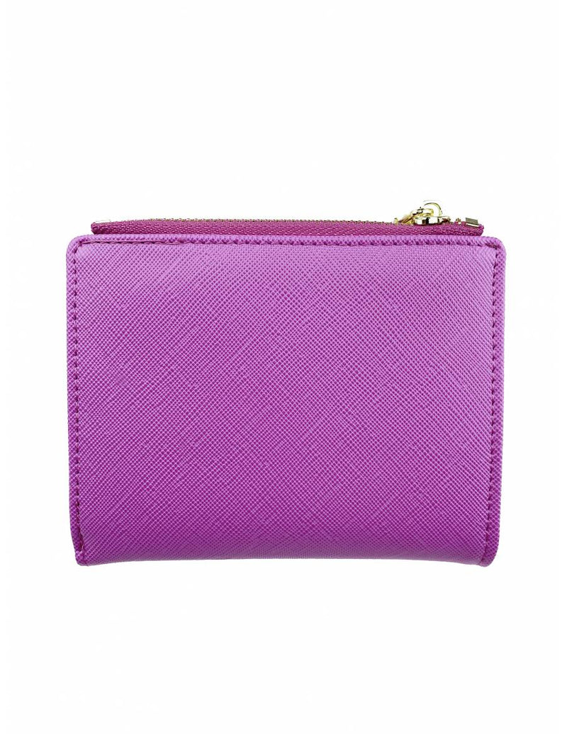 Mel & Co Saffiano-Effect Bifold Compact Snap Wallet